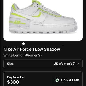 Nike Air Force 1 Low Shadow - White Lemon